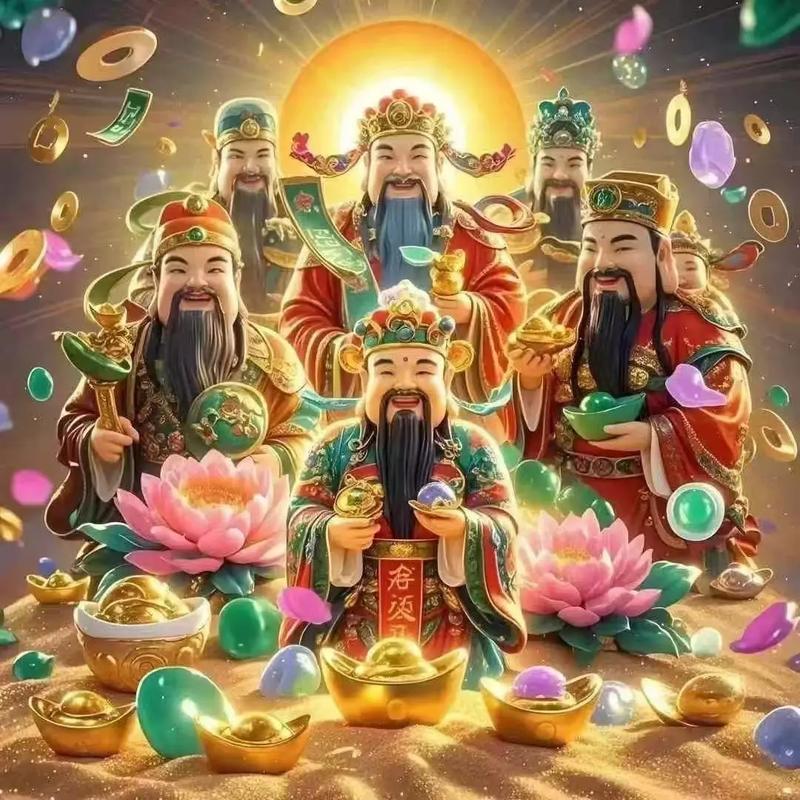 天门开地门开,五方财神进门来,一赐福二赐财,赐来金银抱满怀