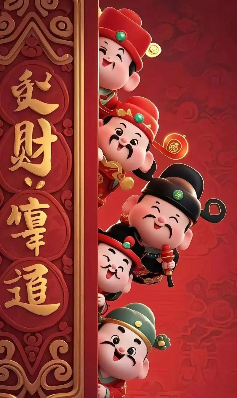 一赐福,二赐财,赐来金银抱满